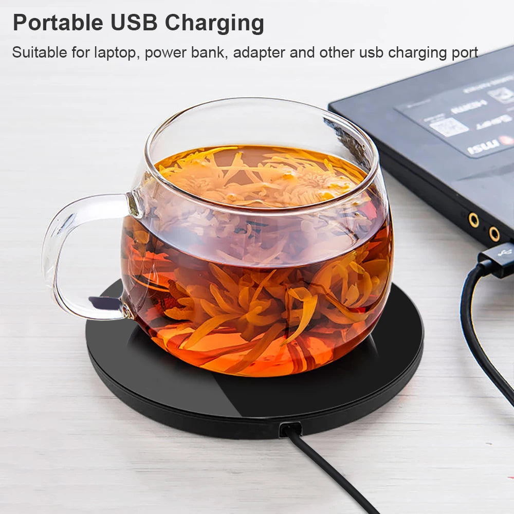 Coffee Cup Heater Mug Warmer USB Heating Pad Electic Milk Tea Water Thermostatic Coasters Cup Warmer for Home Office Desk DC 5V