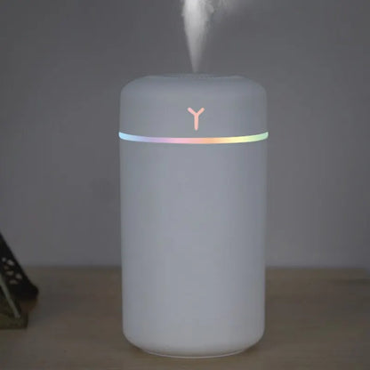 Portable 390ml USB Air Humidifier with LED Night Light & Aromatherapy Function – Ideal for Home or Car Use